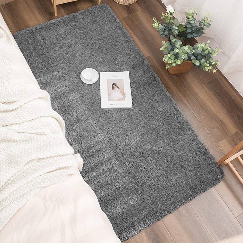 Tappeto per camera da letto multicolore Classic Area Solid Polyster Polyster Resistente a base di macchie
