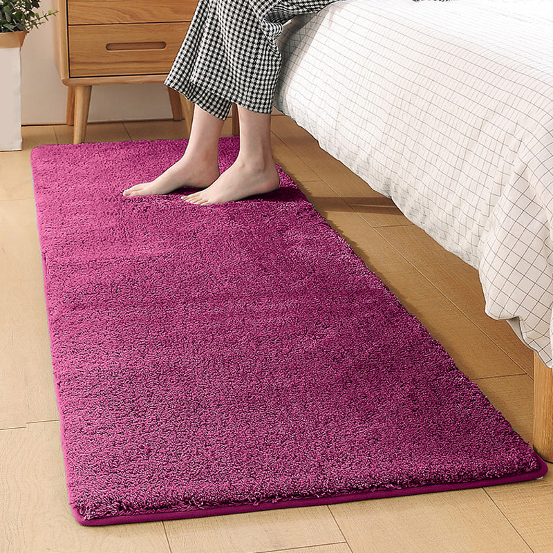 Tappeto per camera da letto multicolore Classic Area Solid Polyster Polyster Resistente a base di macchie