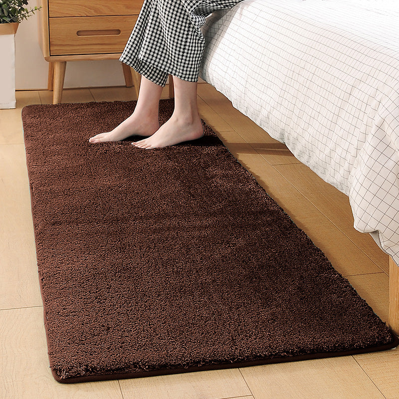 Tappeto per camera da letto multicolore Classic Area Solid Polyster Polyster Resistente a base di macchie