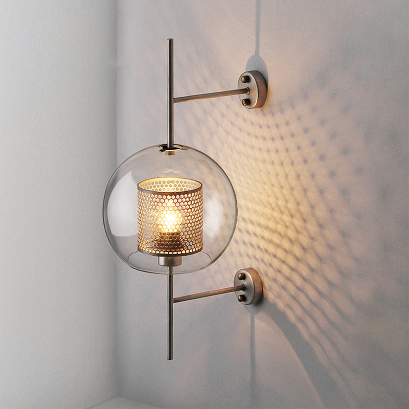 Klares Glasgeometrische Wandlampe Einfachheit Ein-Bulb-Korridorwandleuchte