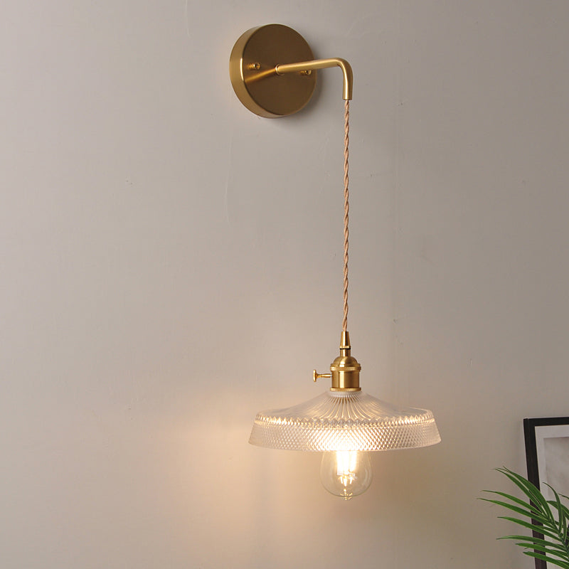 1 hoofd wandmontage licht industrieel gearceerd helder glazen wandlamp barmon