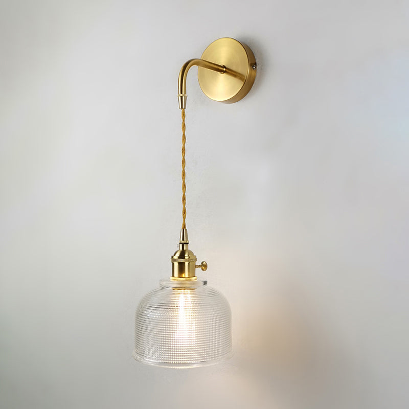 Minimalistische schattierte Wandleuchte Einerbulb klares Glaswandbeleuchtung für Wohnzimmer