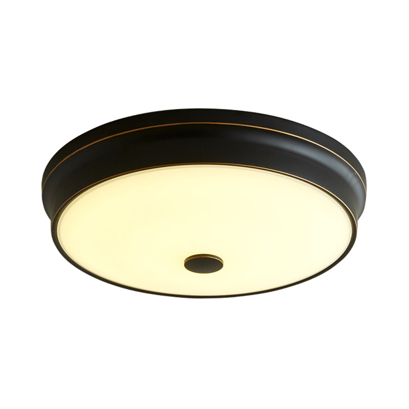 Éclairage encastré à LED ombré classique, luminaire encastré en verre opale en noir pour couloir