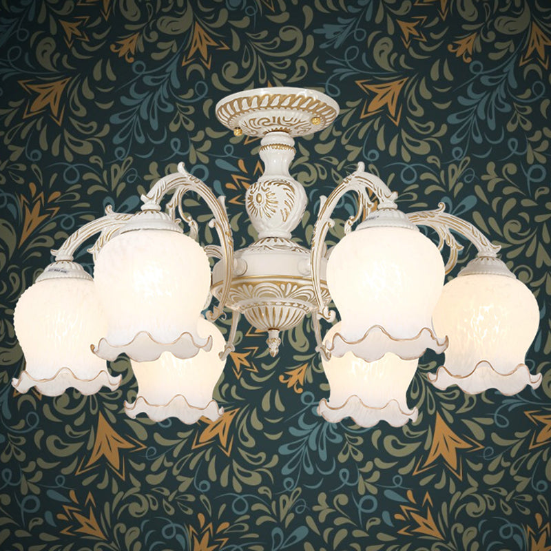 Sombra de brote lámpara de lámpara de montura de vidrio esmerilado