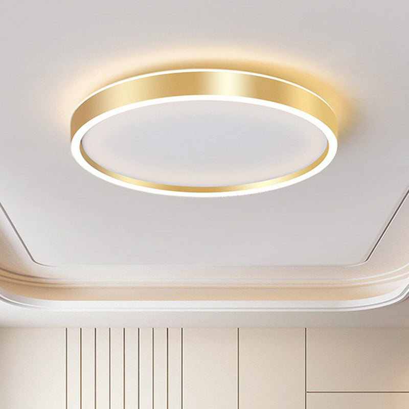 Round Shade Living Room LED Flush Mount Acrylic Modern Flushmount Ceiling Lighting