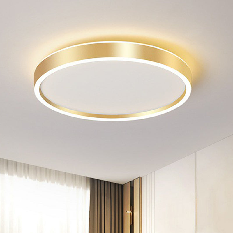 Round Shade Living Room LED Flush Mount Acrylic Modern Flushmount Ceiling Lighting