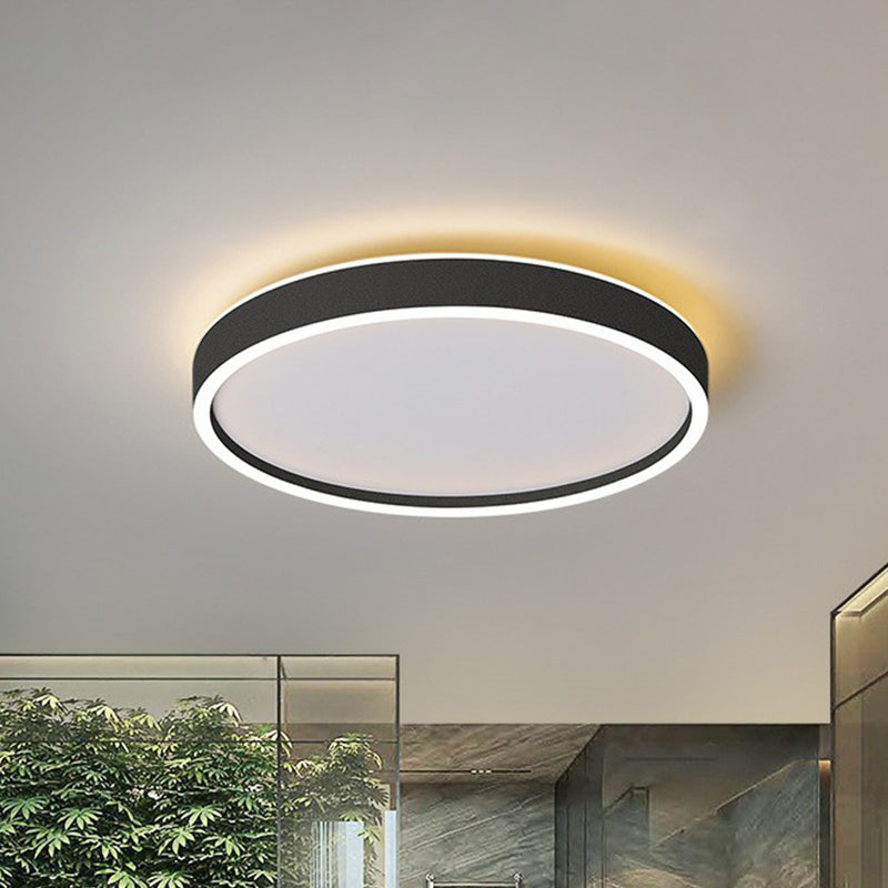 Round Shade Living Room LED Flush Mount Acrylic Modern Flushmount Ceiling Lighting