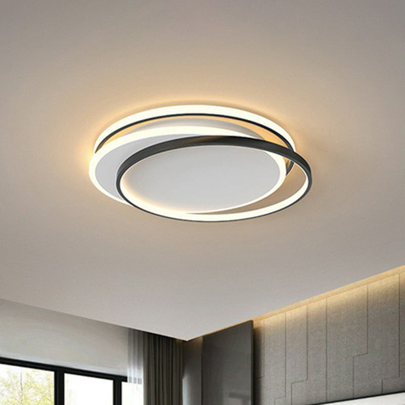 Metallic Ring Flush Light Modern Style LED Flush Ceiling Licht für Schlafzimmer