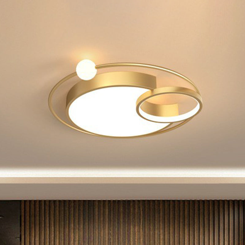 Ring LED Flush Mount Lighting Simplicity Aluminum Bedroom Flush Mount Ceiling Light