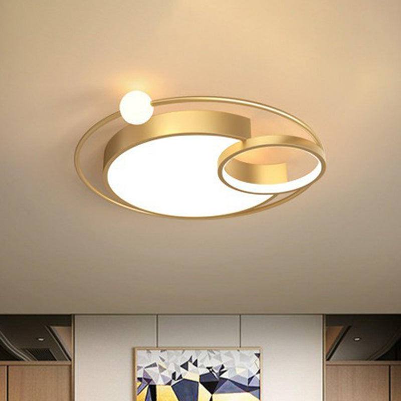 Ring LED Flush Mount Lighting Simplicity Aluminum Bedroom Flush Mount Ceiling Light