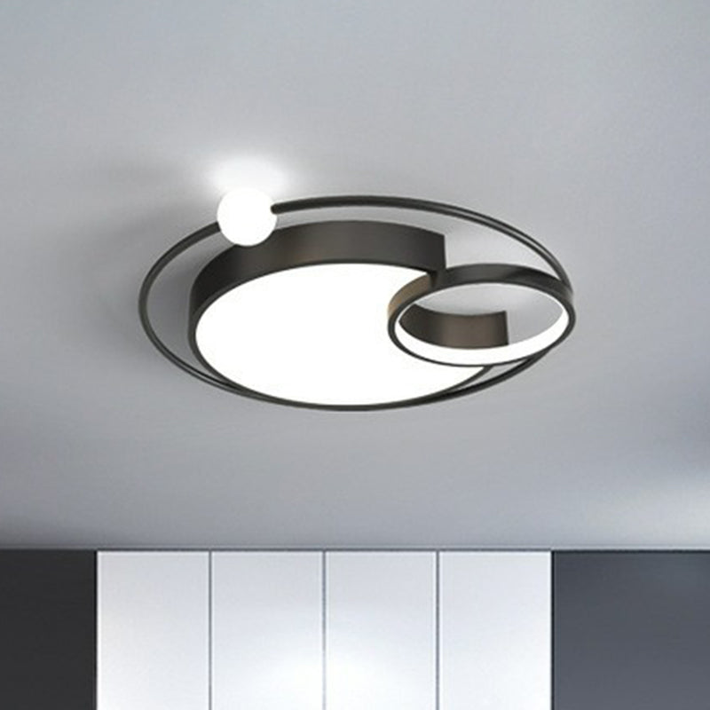 Ring LED Flush Mount Lighting Simplicity Aluminum Bedroom Flush Mount Ceiling Light