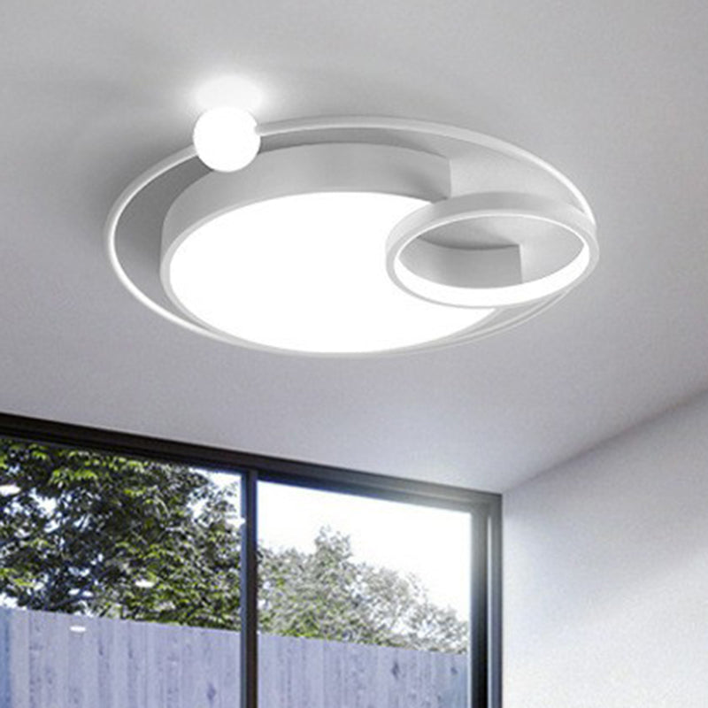 Ring LED Flush Mount Lighting Simplicity Aluminum Bedroom Flush Mount Ceiling Light