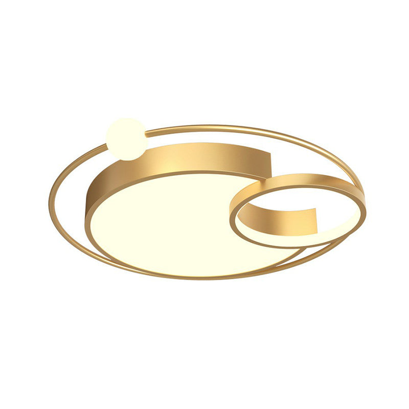 Ring LED Flush Mount Lighting Simplicity Aluminum Bedroom Flush Mount Ceiling Light