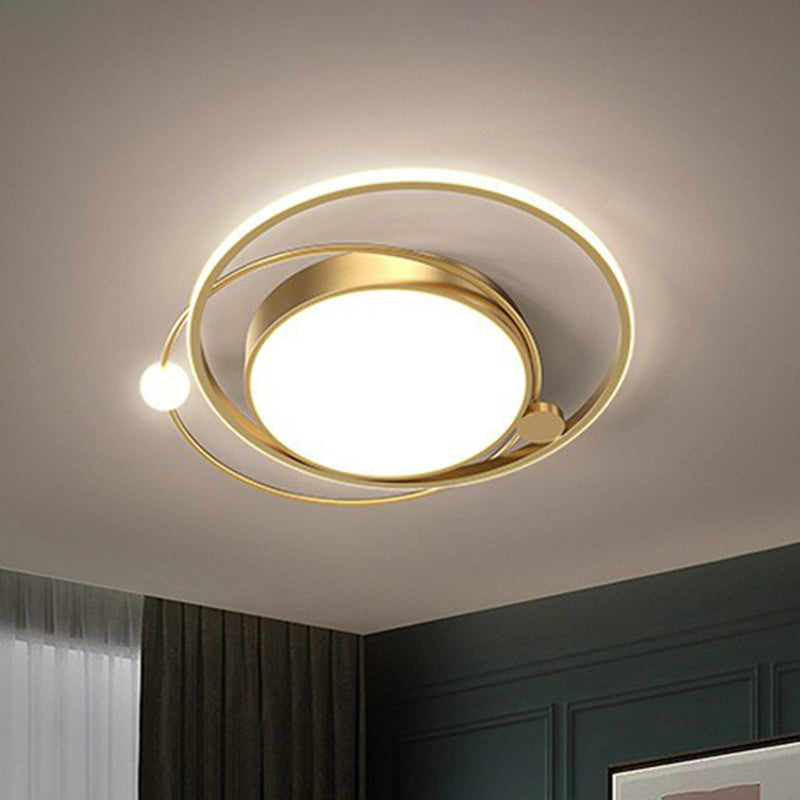 Plafonnier LED circulaire en acrylique de Style moderne, luminaire décoratif d'intérieur, idéal pour une chambre à coucher
