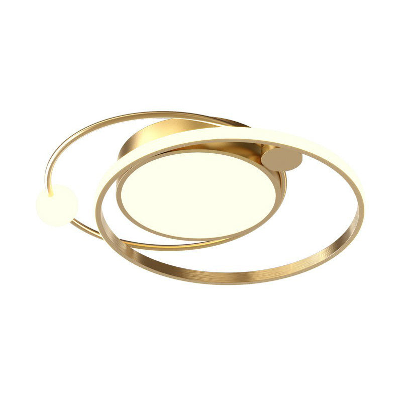 Plafonnier LED circulaire en acrylique de Style moderne, luminaire décoratif d'intérieur, idéal pour une chambre à coucher