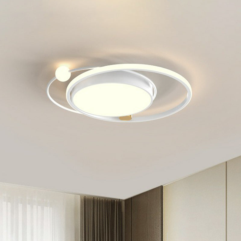 Plafonnier LED circulaire en acrylique de Style moderne, luminaire décoratif d'intérieur, idéal pour une chambre à coucher