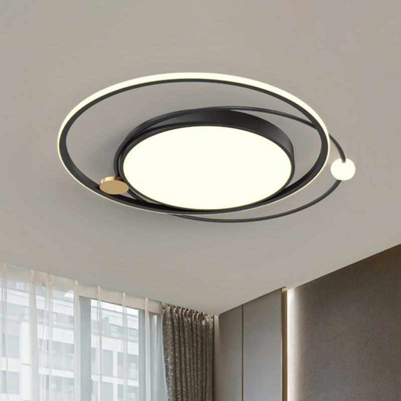 Plafonnier LED circulaire en acrylique de Style moderne, luminaire décoratif d'intérieur, idéal pour une chambre à coucher