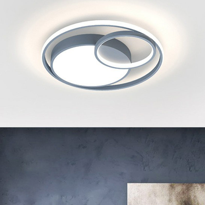 Round Bedroom LED Flush Mounted Light Acrylic Simplicity Flush Mount Ceiling Light
