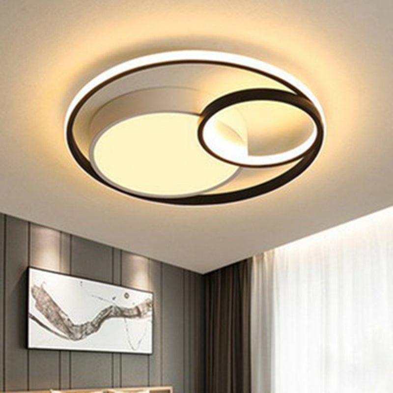 Modern Style Circle Flush Light Acrylic Study Room LED Flush Ceiling Light Fixture