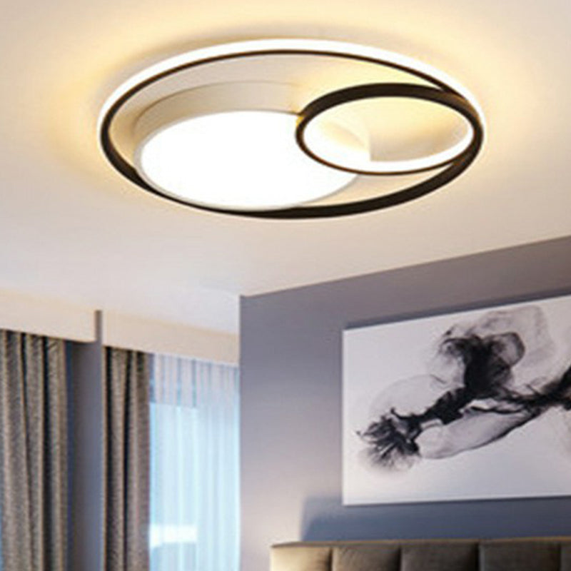 Modern Style Circle Flush Light Acrylic Study Room LED Flush Ceiling Light Fixture