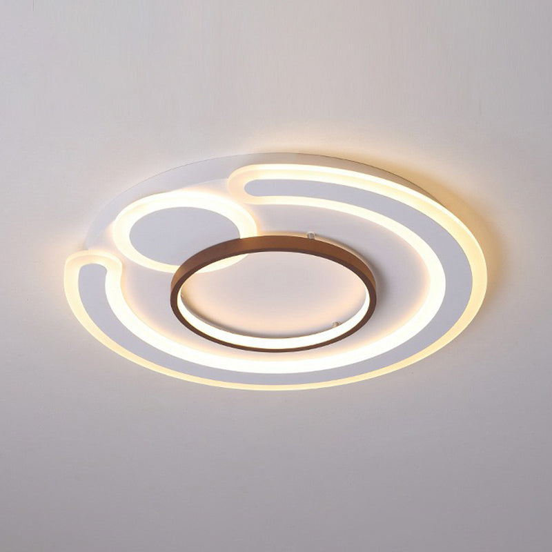Plafonnier encastré à LED de forme circulaire en acrylique, plafonnier à café de Style nordique
