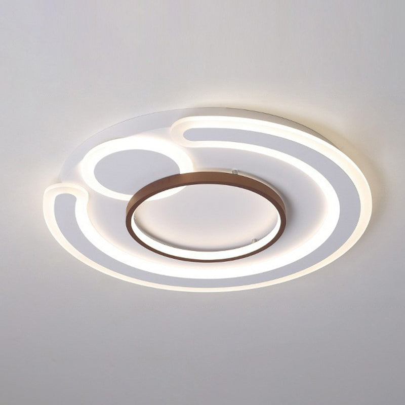 Plafonnier encastré à LED de forme circulaire en acrylique, plafonnier à café de Style nordique