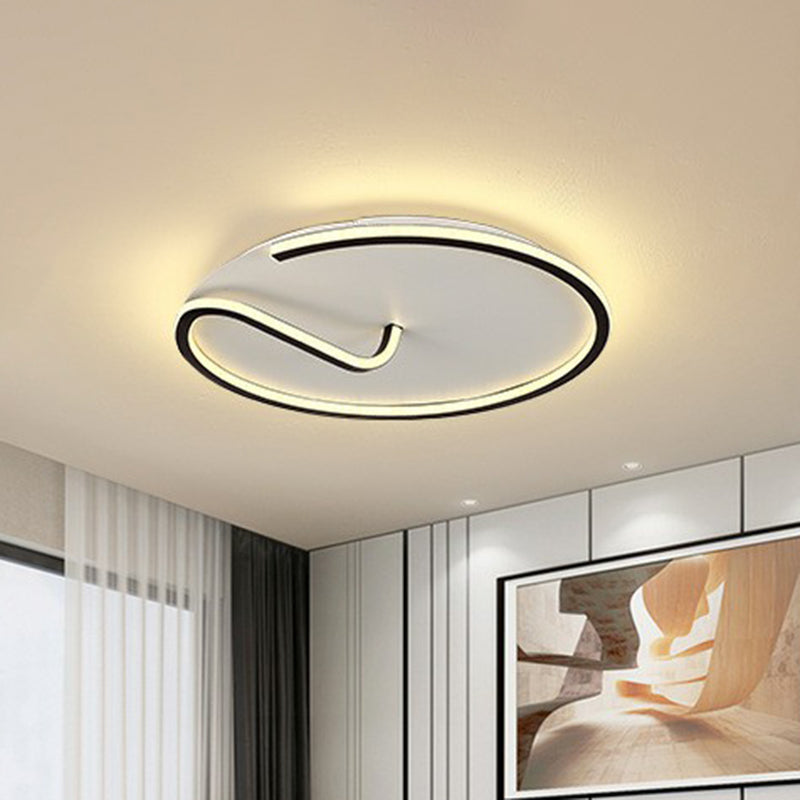 Luminaire encastré circulaire en aluminium minimaliste pour salle d'étude à LED