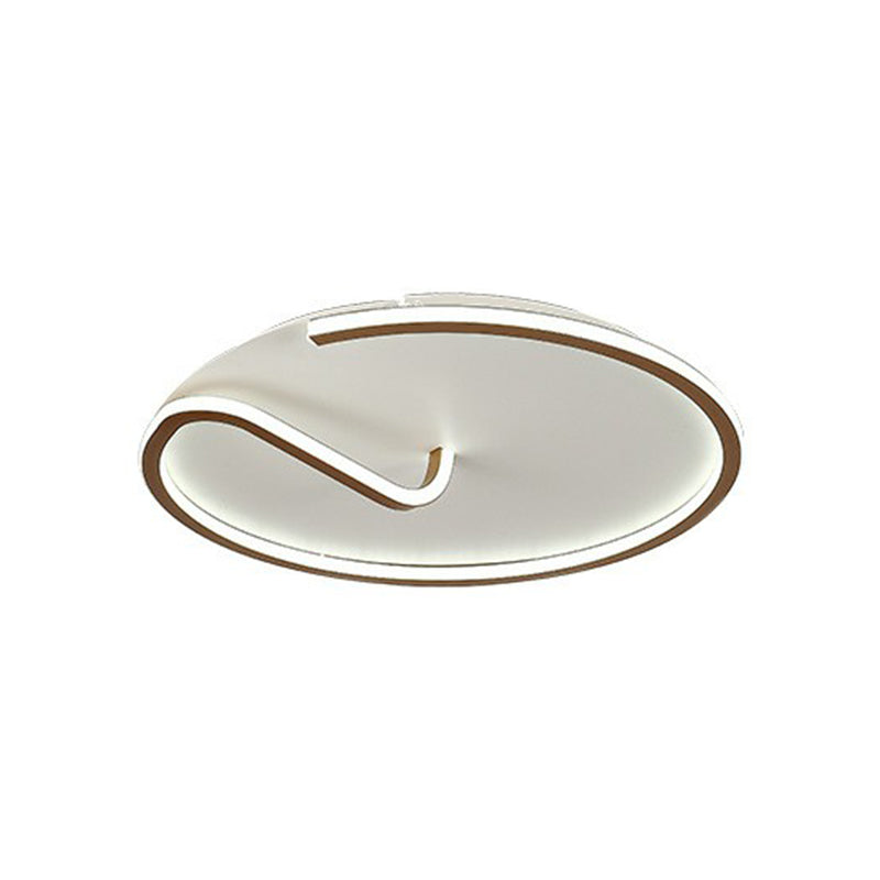 Luminaire encastré circulaire en aluminium minimaliste pour salle d'étude à LED