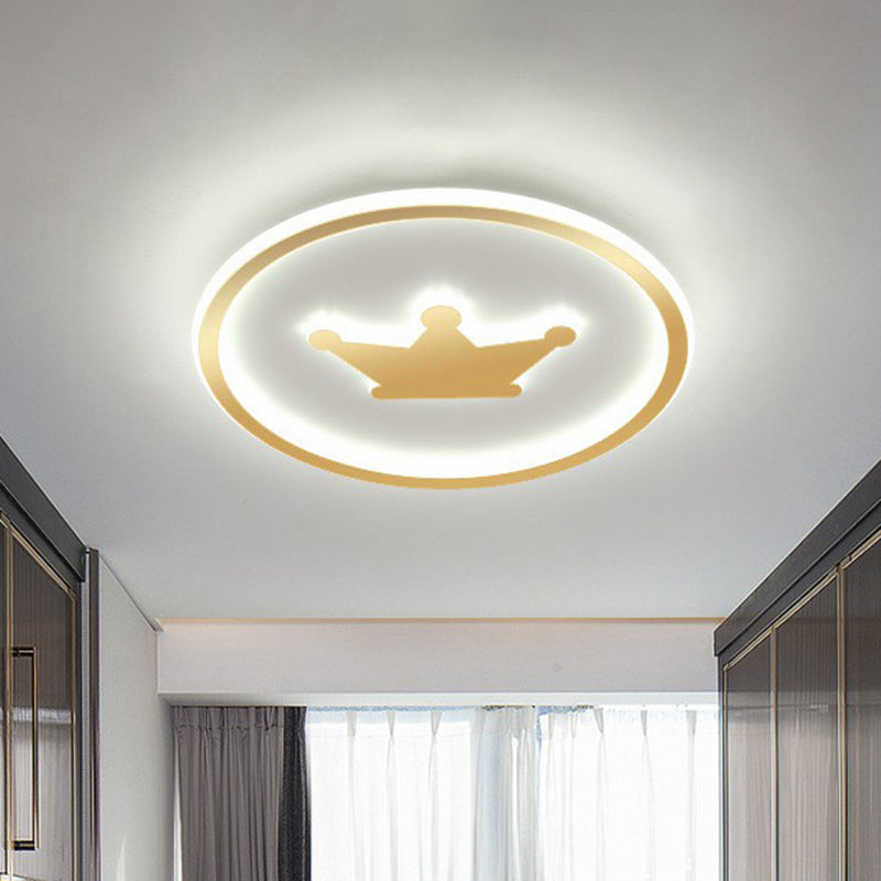 Plafoniera da incasso a soffitto per camera da letto Crown Illuminazione contemporanea a LED in acrilico con montaggio a incasso con anello Halo