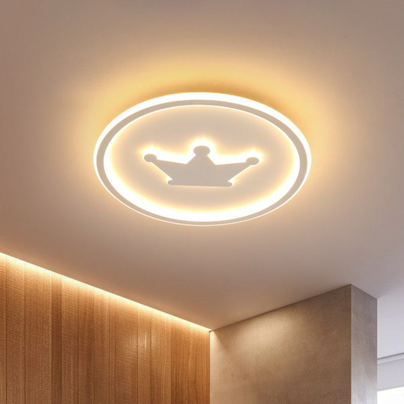 Plafoniera da incasso a soffitto per camera da letto Crown Illuminazione contemporanea a LED in acrilico con montaggio a incasso con anello Halo