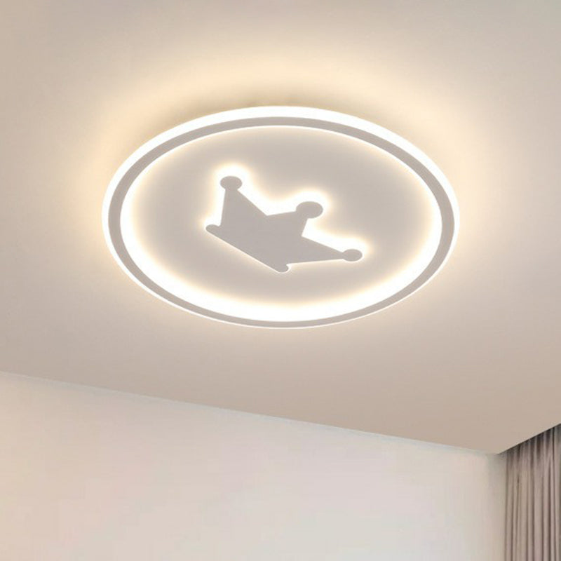 Plafoniera da incasso a soffitto per camera da letto Crown Illuminazione contemporanea a LED in acrilico con montaggio a incasso con anello Halo