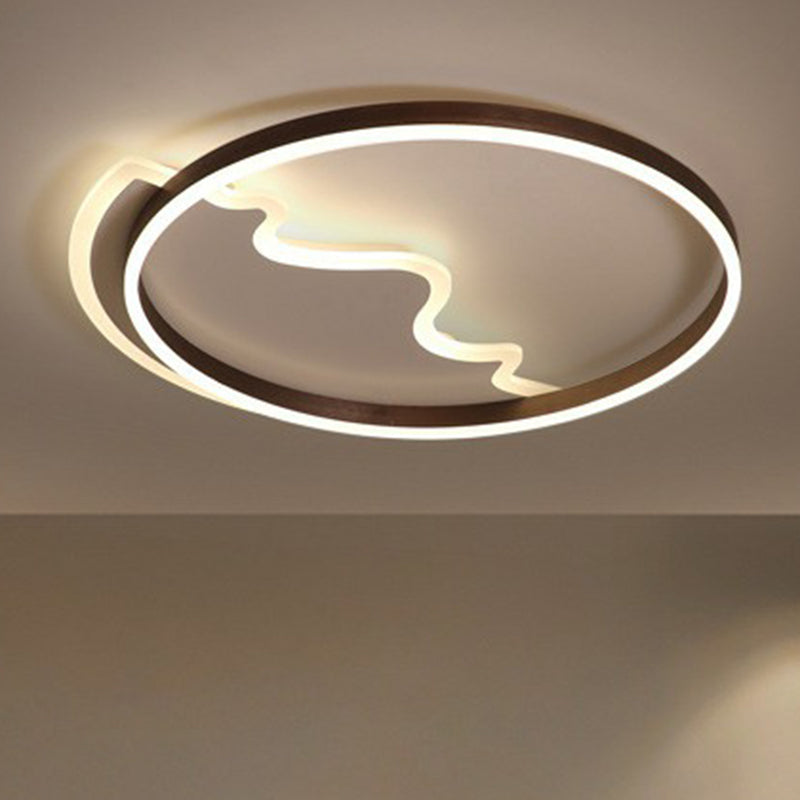 Anneau en acrylique, éclairage encastré, café minimaliste, luminaire LED pour salon