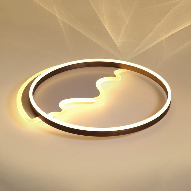 Anneau en acrylique, éclairage encastré, café minimaliste, luminaire LED pour salon