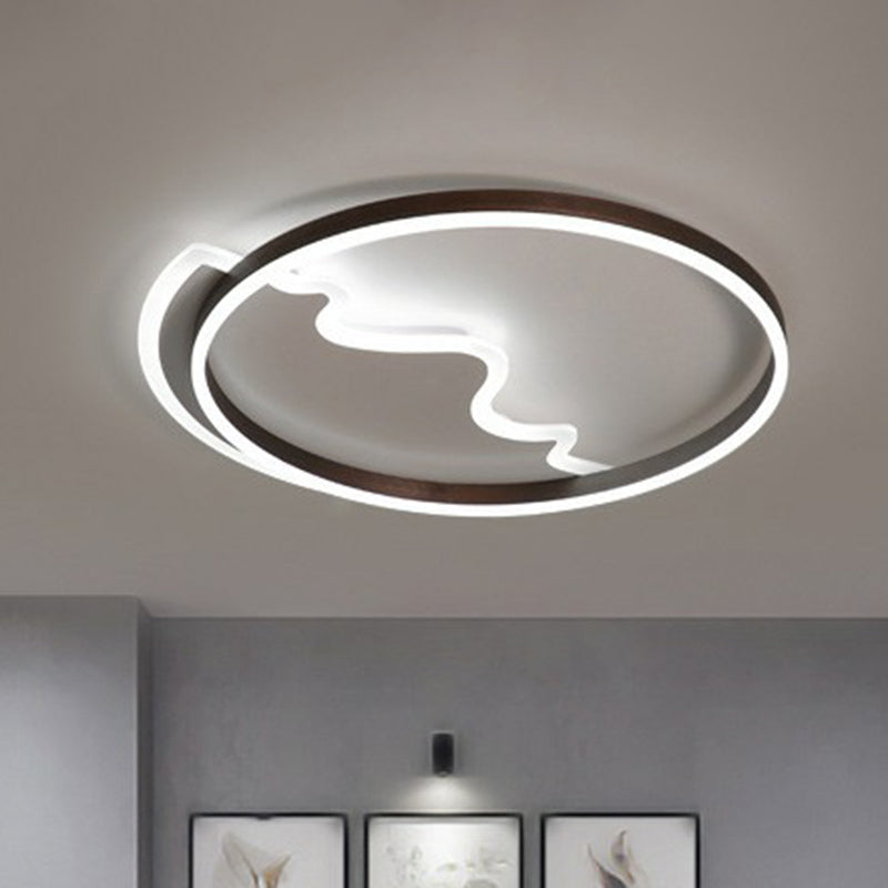 Anneau en acrylique, éclairage encastré, café minimaliste, luminaire LED pour salon