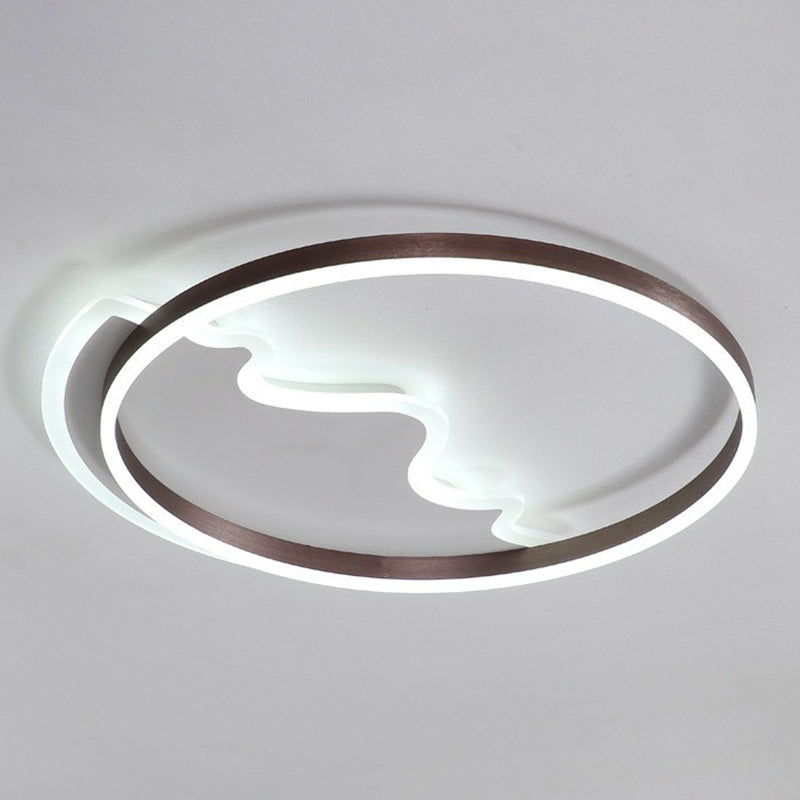 Anneau en acrylique, éclairage encastré, café minimaliste, luminaire LED pour salon