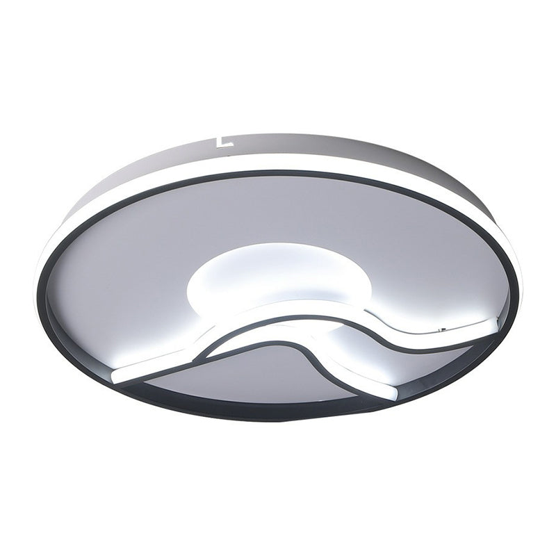 Luminaire encastré noir soleil et montagne, luminaire nordique en acrylique à LED