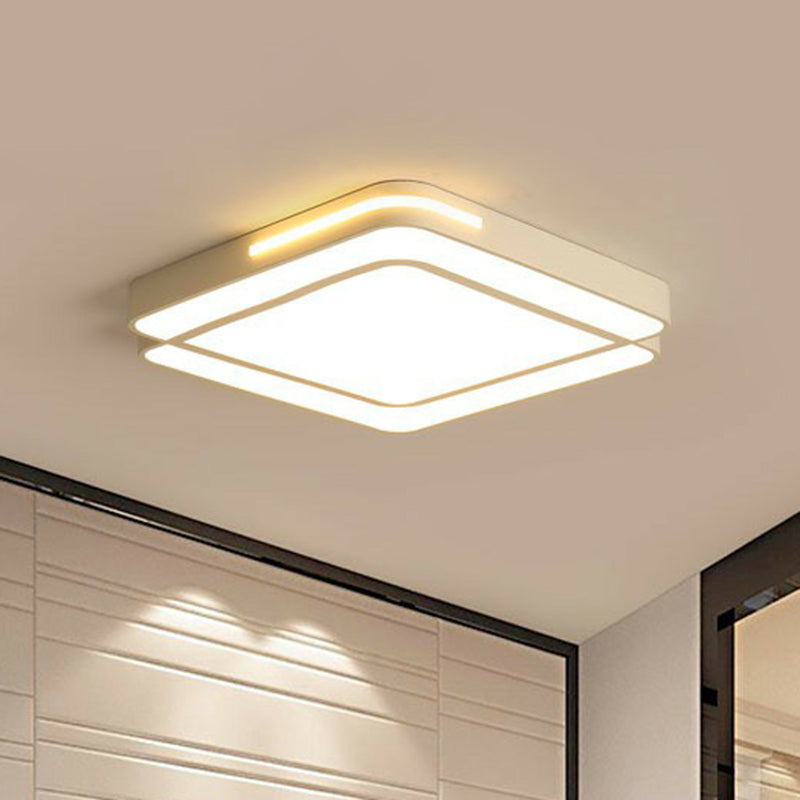 Geometrical Acrylic LED Flush Mount Light Simplicity White Flush Mount Ceiling Light