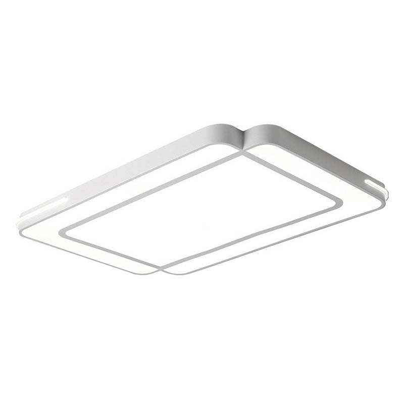 Geometrical Acrylic LED Flush Mount Light Simplicity White Flush Mount Ceiling Light