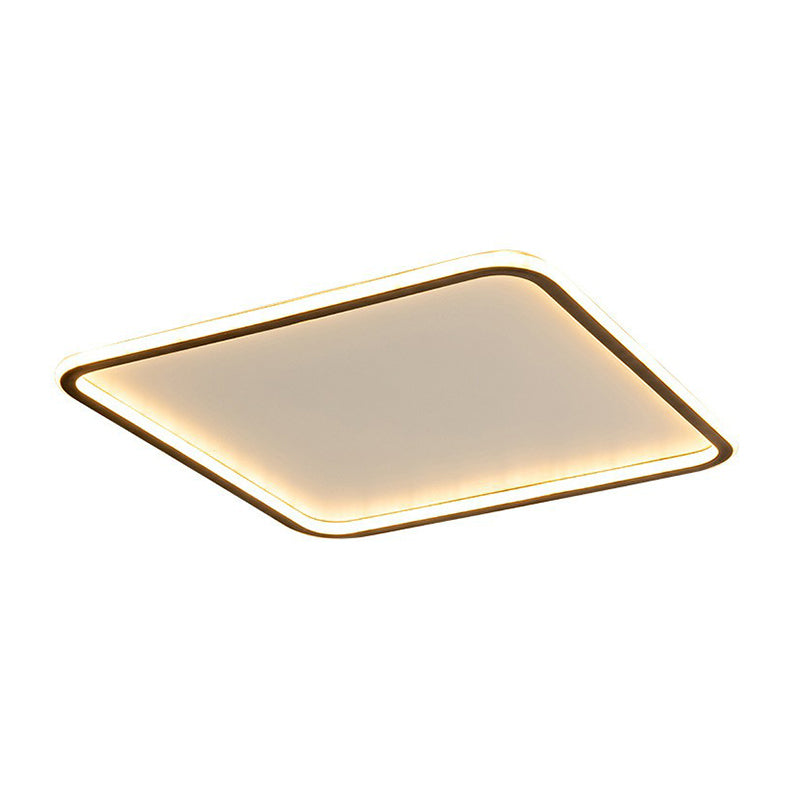 Éclairage encastré à cadre rectangulaire Luminaire encastré minimaliste en acrylique noir à LED