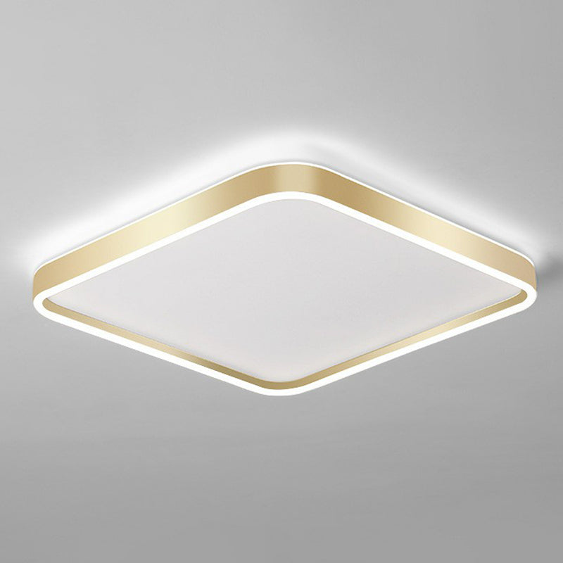 Éclairage encastré métallique de forme géométrique Luminaire encastré LED doré minimaliste