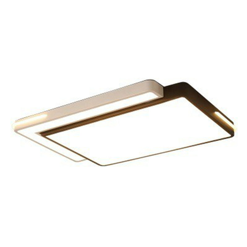 Plafonnier encastré à LED en acrylique, simple, noir et blanc, plafonnier