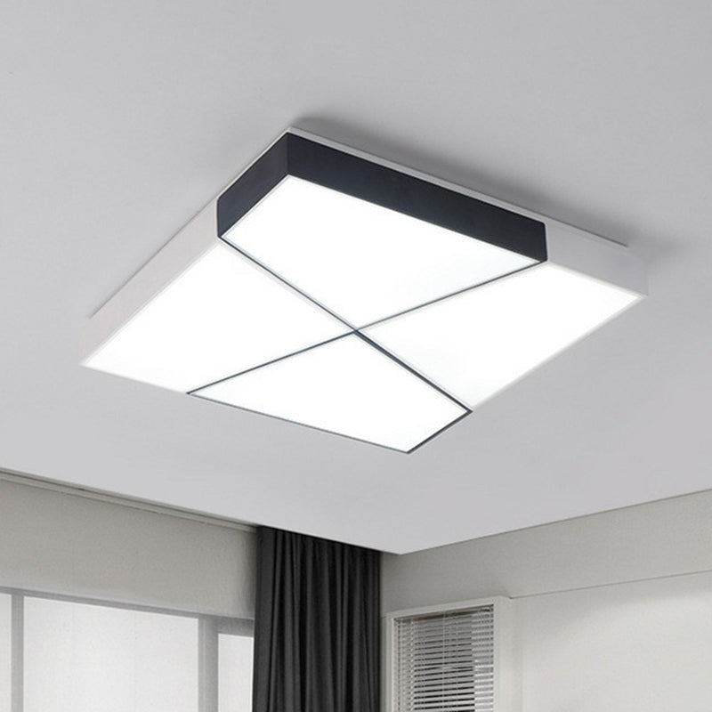 Éclairage encastré minimaliste en acrylique pour salon, luminaire LED en noir et blanc