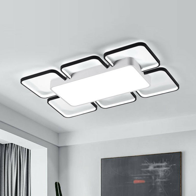 Plafonnier LED en acrylique Ultra-mince, simple, noir, plafonnier pour salon