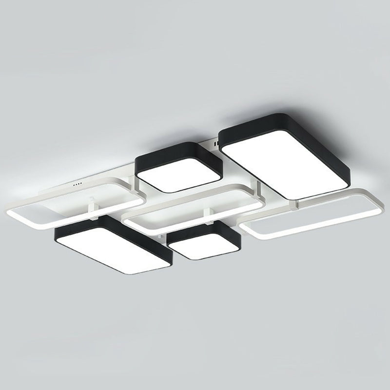 Éclairage encastré d'épissure Luminaire encastré minimaliste métallique noir et blanc à LED