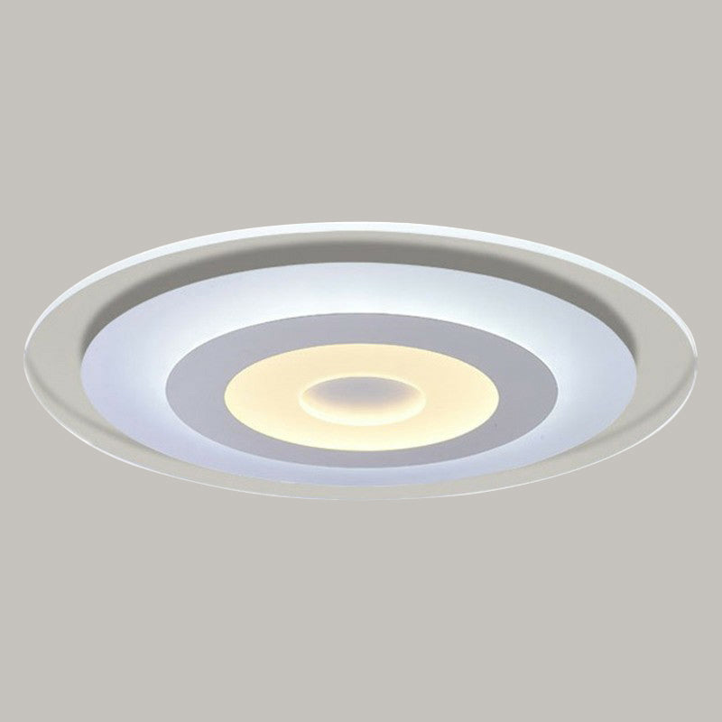 Extra-Thin Round LED Flush Mount Light Simplicity Acrylic White Flush Mount Ceiling Light