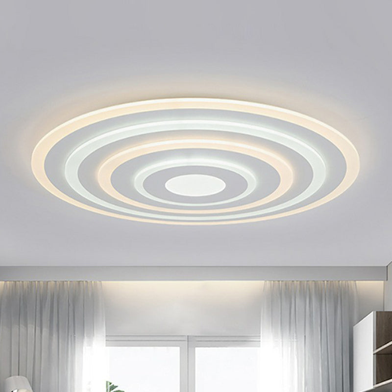 Plafoniera da incasso ultrasottile in acrilico Apparecchio di illuminazione da incasso a LED bianco contemporaneo