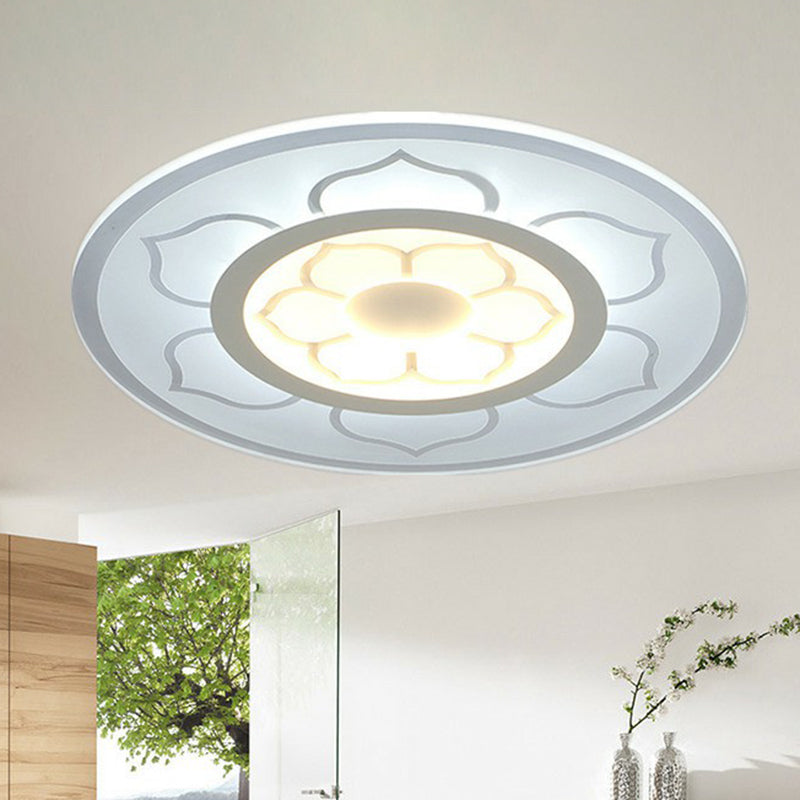Luz de techo empotrada transparente LED de acrílico circular Simplicity para dormitorio