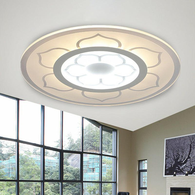 Luz de techo empotrada transparente LED de acrílico circular Simplicity para dormitorio