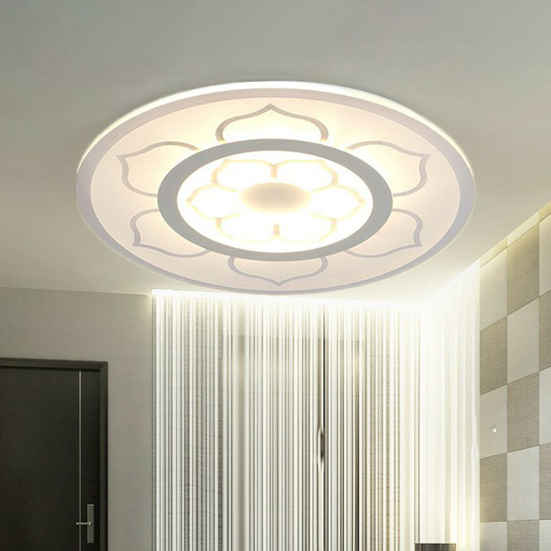 Luz de techo empotrada transparente LED de acrílico circular Simplicity para dormitorio
