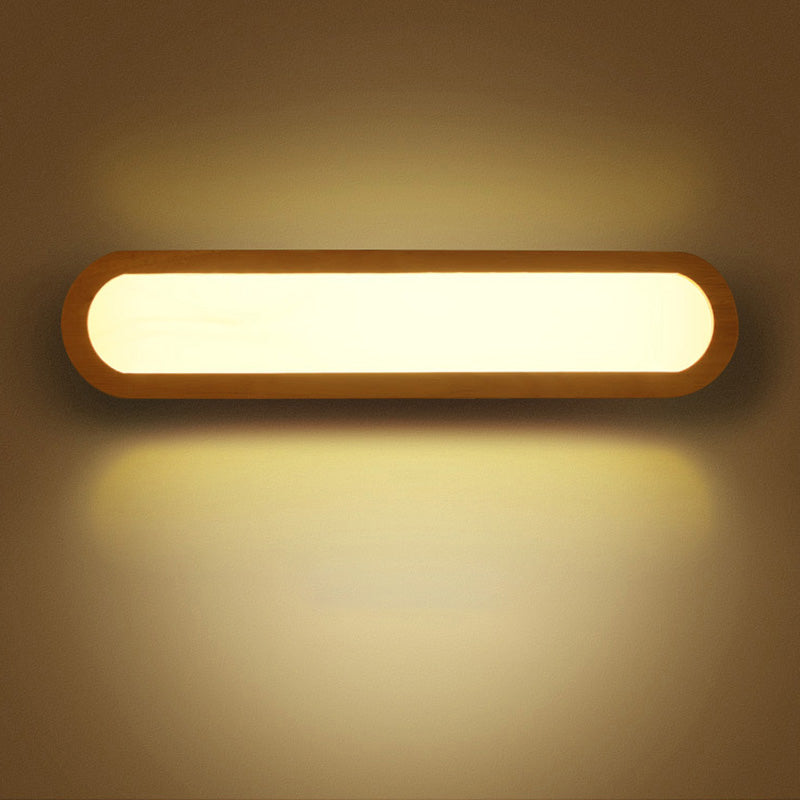 Elongated Oval Bedroom Vanity Light Acrylic Contemporary LED Sconce Light Fixture